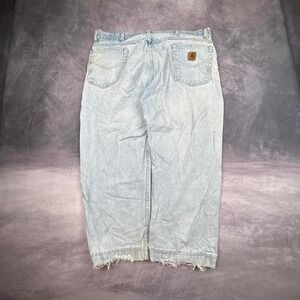 Carhartt Jeans W40 Mens Light Wash Workwear Distressed